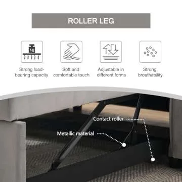 Modern Velvet 3-in-1 Sofa Bed with Storage and Pillows