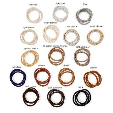 Cyndibands Elastic Hair Ties - Light Blonde - 24 Count, 4mm x 1.75 Inch Diameter Ponytail Holders