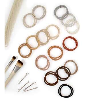 Cyndibands Elastic Hair Ties - Light Blonde - 24 Count, 4mm x 1.75 Inch Diameter Ponytail Holders