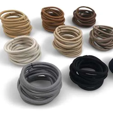 Cyndibands Elastic Hair Ties - Light Blonde - 24 Count, 4mm x 1.75 Inch Diameter Ponytail Holders