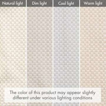 Madison Park Galen Cordless Roman Shades - Fabric Privacy Single Panel Darkening, Energy Efficient, Thermal Insulated Window Blind Treatment, for Bedroom, Living Room Decor, 33" x 64", Ivory