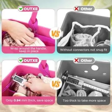 OUTXE Beach Bag Organizer Compatible with X Large Bogg Bag Accessories Inserts, Lightweight Mesh Insert Divider Pouch for Original XL Bogg Bag, Beach Tote Bag Insert for Organizing