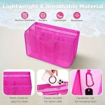 OUTXE Beach Bag Organizer Compatible with X Large Bogg Bag Accessories Inserts, Lightweight Mesh Insert Divider Pouch for Original XL Bogg Bag, Beach Tote Bag Insert for Organizing