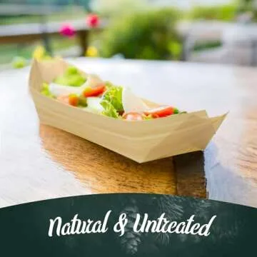BambooMN Wooden Boat Dishes - Eco-Friendly Dining Solution
