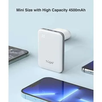 TG90° 4500mAh Mini Portable Charger with Built-in Cable
