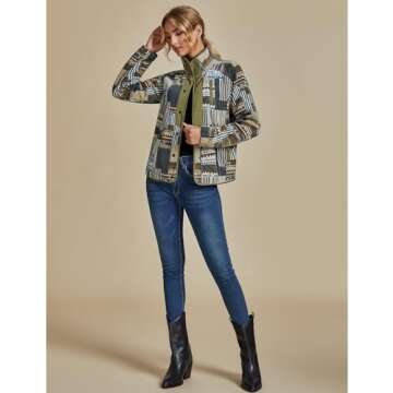 luvamia Jackets For Women Casual Fleece Winter Jacket Women Womens Jackets For Fall Casual Jackets For Women Trendy Jackets For Women Western Outfit For Women Size Small Size 4 6