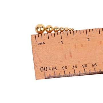 YAKA 3000PCS 1 Box 7Sizes Round Flatback Half Pearls Bead Loose Beads Gem Scrapbook Craft (Half Beads/AB Bright Color) (Gold)