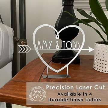 Conversation Hearts - Valentines Day Gifts for Her and for Him Anniversary Gifts for Couple Neutral Valentines Day Decorations Heart Sculpture Love Sculpture Unique Wedding Gifts Couple Signs