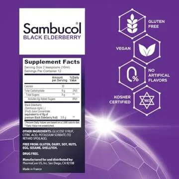 Sambucol Black Elderberry Syrup for Immune Support 4 Fl Oz