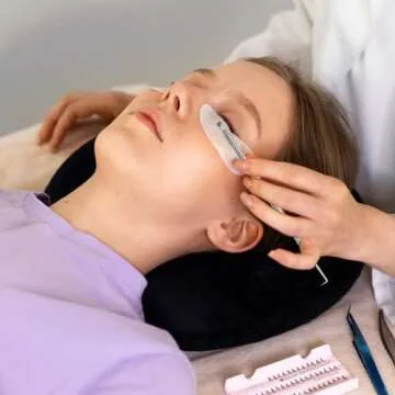 Professional 2 in 1 Lash Lift & Tint Kit - Eyelash Separator Tool with Comb, Stainless Steel Lash Perming Brush & Comb, Perming & Tinting Supplies (Silver)