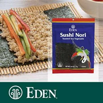 Eden Foods Nori Sushi Toasted 7 Sheets Enhance Your Sushi