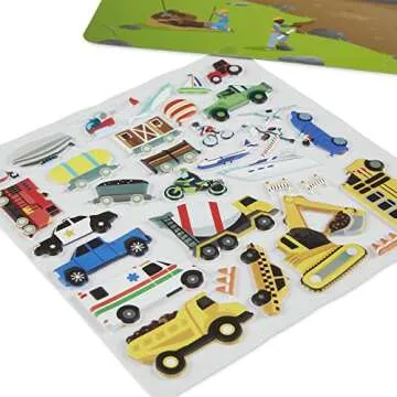 Melissa & Doug Puffy Sticker Play Set 3-Pack (Pirates, Vehicles, Safari)