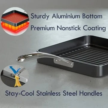 Cooks Standard Nonstick Grill Пан 11x11 Durable Skillet