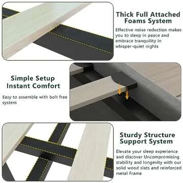 Loomie Full Bed Frame with LED Lights & Storage