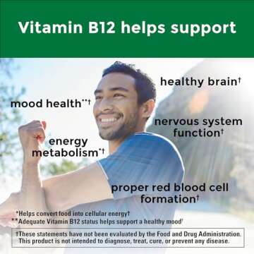 Nature Made Vitamin B12 1000 mcg, Dietary Supplement for Energy Metabolism Support, 90 Softgels, 90 Day Supply