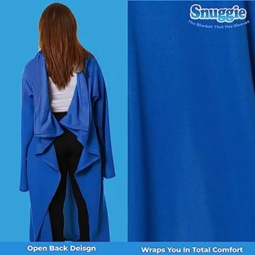 Snuggie The Original Wearable Blanket with Sleeves for Adults| Functional Warm Cozy Super Soft Fleece| As Seen on TV Blue