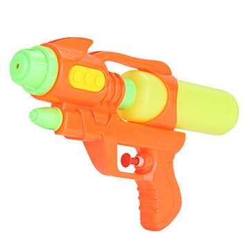 Fun-Here Water Guns 9 Inch 6 Packs for Kids Adults Multicolor Squirt Gun in Party Pool Bath Favors Indoor Outdoor Funy Summer Toy (Pack of 6) (9 Inch)