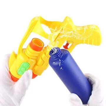 Fun-Here Water Guns 9 Inch 6 Packs for Kids Adults Multicolor Squirt Gun in Party Pool Bath Favors Indoor Outdoor Funy Summer Toy (Pack of 6) (9 Inch)