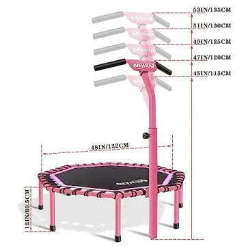 Newan 48" Fitness Trampoline - Silent Rebounder for Adults