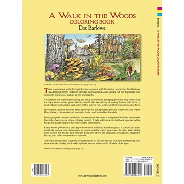 A Walk in the Woods Nature Coloring Book by Dot Barlowe