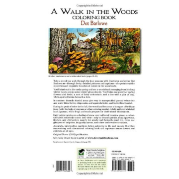 A Walk in the Woods Nature Coloring Book by Dot Barlowe