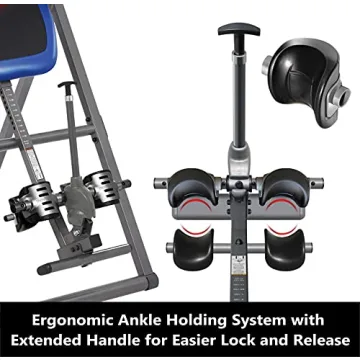 INNOVA HEALTH AND FITNESS ITM4800 Advanced Heat and Massage Inversion Table,Black/ Blue / Gray