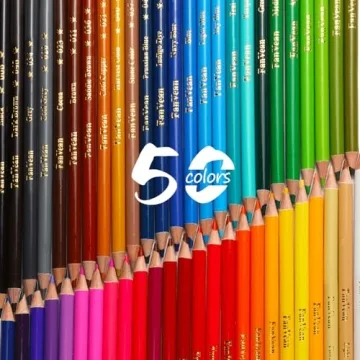 FanVean 50-Color Colored Pencils Set for Creative Fun