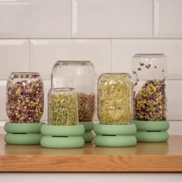Food Huggers Silicone Sprout Lids for Easy Home Gardening