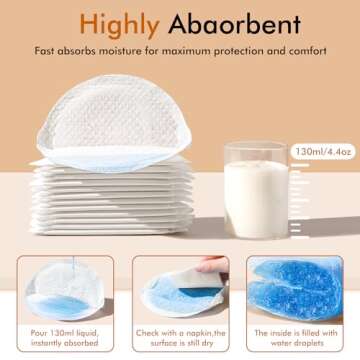 NCVI Disposable Nursing Pads, Breastfeeding Pads for Leaking Milk, Stay Dry & Ultra Absorbent, Breas...