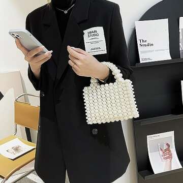 QTKJ Pearl Purse - Elegant Evening Clutch for Women