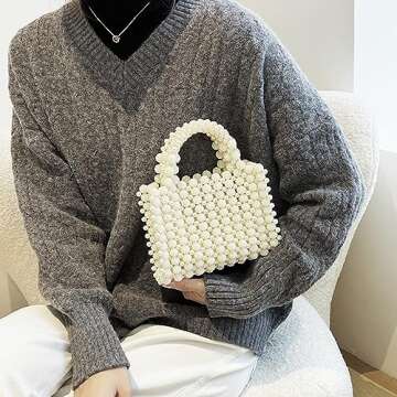 QTKJ Pearl Purse - Elegant Evening Clutch for Women