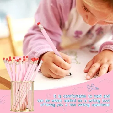 Outus 24 Colorful Round Pencils with Eraser for Everyone