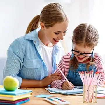 Outus 24 Colorful Round Pencils with Eraser for Everyone