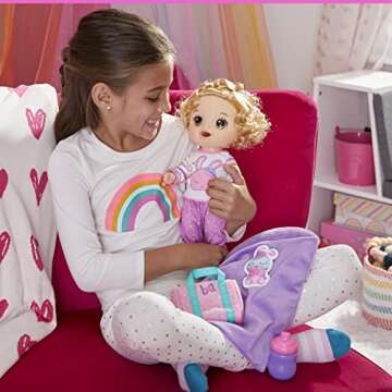 Baby Alive Bunny Sleepover Baby Doll, Bedtime-Themed 12-Inch Dolls, Sleeping Bag & Bunny-Themed Doll Accessories, Toys for 3 Year Old Girls and Boys and Up, Blonde Hair (Amazon Exclusive)