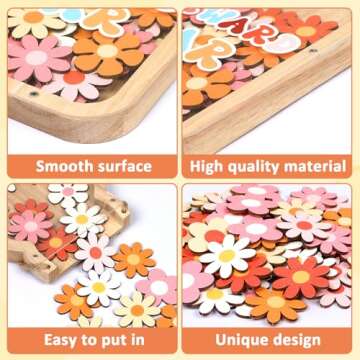 61pcs Daisy Flowers Reward Jar for Kids, Potty Training Behavior Training Reward Chart and Chore Chart Behavior Reward Jar for Boys Girls Toddlers Classroom School Motivate Responsibility