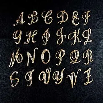 Elegant Letter Brooch Pins for Women with Rhinestones