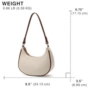 Scarleton Purses for Women, Crossbody Bags for Women, Lightweight with 2 Straps Shoulder Bag for Casual & Party, H208841 Off White