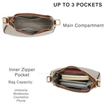 Scarleton Purses for Women, Crossbody Bags for Women, Lightweight with 2 Straps Shoulder Bag for Casual & Party, H208841 Off White