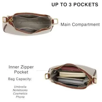 Scarleton Purses for Women, Crossbody Bags for Women, Lightweight with 2 Straps Shoulder Bag for Casual & Party, H208841 Off White