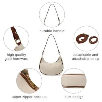 Scarleton Purses for Women, Crossbody Bags for Women, Lightweight with 2 Straps Shoulder Bag for Casual & Party, H208841 Off White