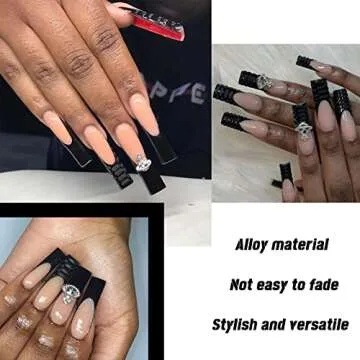 25 PCS Planet Nail Art Charms White Pink 3D Cross Nail Art Supplies with Rhinestones Saturn Shape Design Nail Gems Shiny Nail Jewelry Acrylic Accessories for Women Nail Decorations