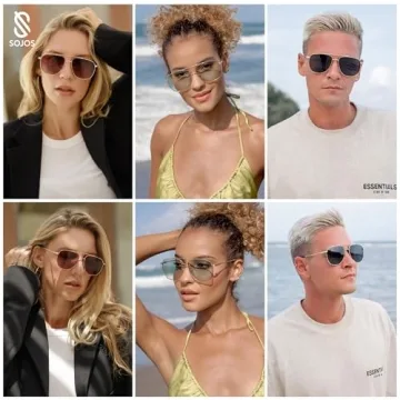 Trendy SOJOS Polarized Aviator Sunglasses for Stylish Protection