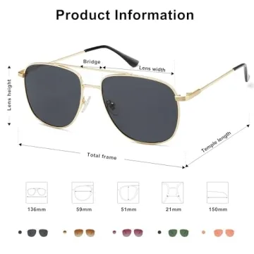 Trendy SOJOS Polarized Aviator Sunglasses for Stylish Protection