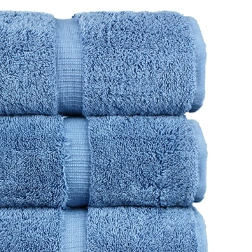 Luxury 100% Cotton Turkish Bath Towels Set of 4 Wedgewood