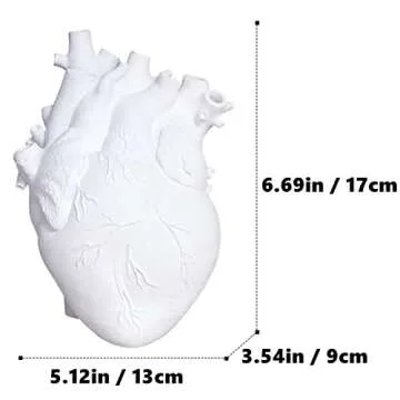 Heart Shaped Resin Flower Vase for Home Decor
