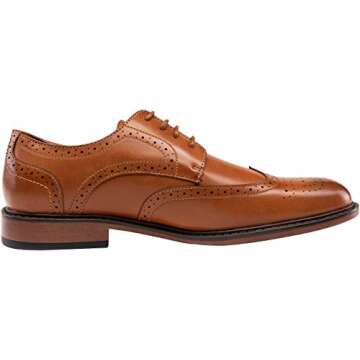 Jousen Men's Dress Shoes Classic Brogue Lightweight Oxford Business Brown Wingtip Shoes(MY625 Brown 11)