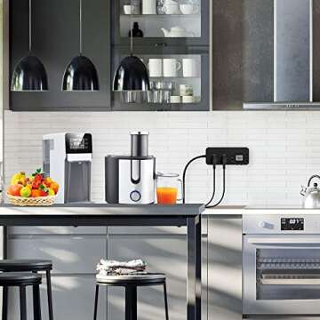 Electricity Usage Monitor, Briidea Power Consumption Watt Voltage Amp Meter Tester with 2 Outlets El...