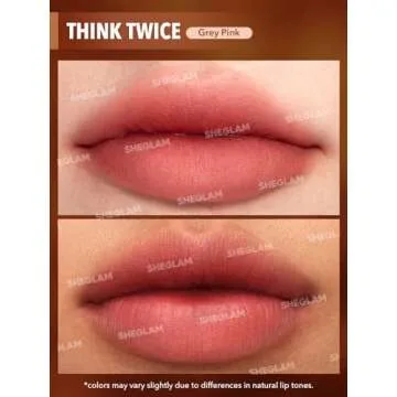 SHEGLAM Soft Haze Lip Blur Waterproof Liquid Lipstick Matte Transfer-Proof Lip Tint Lasting Super Stay Lip Stain-Think Twice