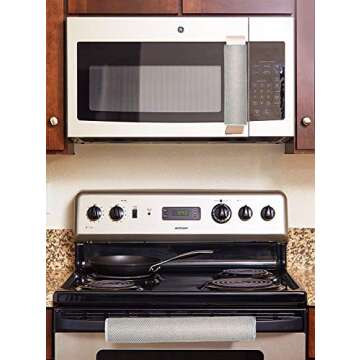 OUGAR8 Refrigerator Door Handle Cover Electrical Kitchen Appliances Gloves Fridge Microwave Dishwasher Door Cloth Protector-Catches Drip,Fingerprint Dust Cover (5pcs, Gray Plush)