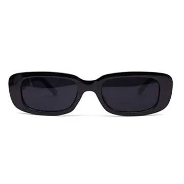JUSLINK Rectangle Sunglasses for Women - Trendy Retro 90s Eyewear with UV 400 Protection
